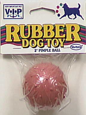 TOY DOG RUBBR PIMPL BALL