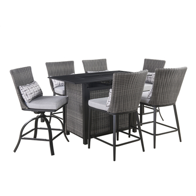 7PC Milano Dining Fire Pit Set