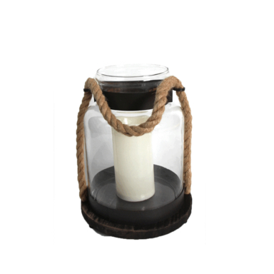 LANTERN HANG GLS/ROPE11"