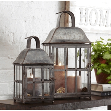 LANTERN SOLAR METAL 16"