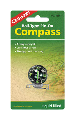 Compass Pin-on 1-1/4"dia