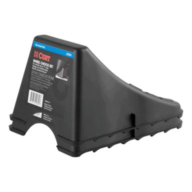 WHEEL CHOCK PLST BLK 2PK