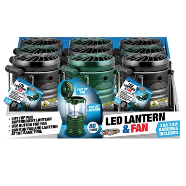 LED LANTERN & FAN 80LUM