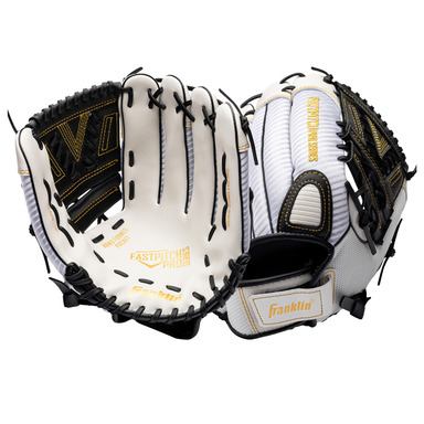 Softball Glove Wht/blk 12"