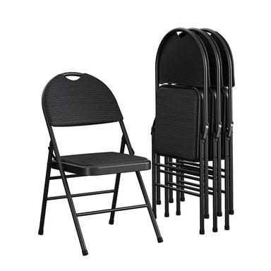 Fold Chair Fab Bk 33.3"h