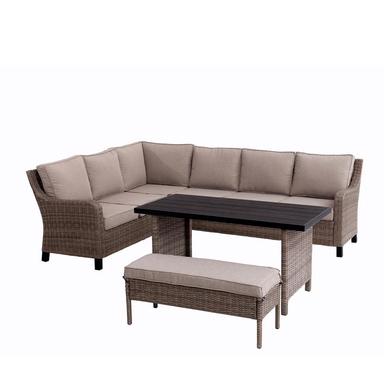 SECTIONAL CAMAS BRWN 4PC