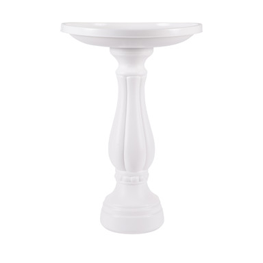 BIRD BATH/STND WHT 25''