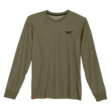 TEE SHIRT WORK GRN LS L