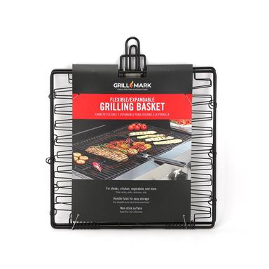 GRILL BASKET BLK/SLV 13"