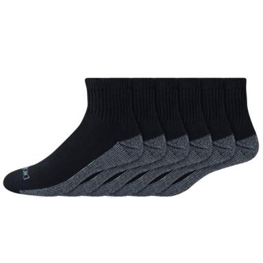 QUARTER SOCK BLK 6-12