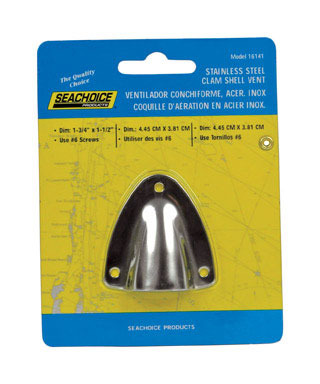 Seachoice Polished Stainless Steel 1-21/32 in. L X 1-3/4 in. W Ventilator 1 pk