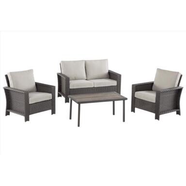 CHAIR SET POLY/WICKER BN