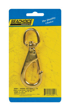 Seachoice Chrome-Plated Brass 4-1/2 in. L Swivel Eye Snap Hook 1 pk