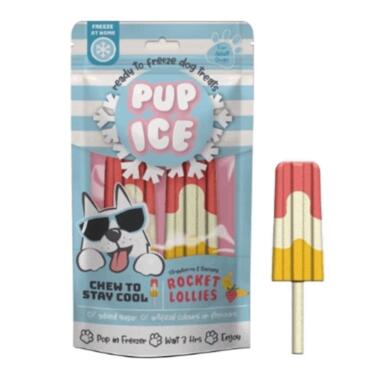 TREAT PUP ICE BANA/STRW 2PK