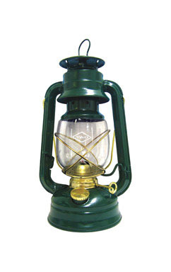 LANTERN GRN/BRASS 10"