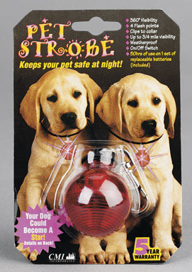 STROBE PET RED W/DISPLAY