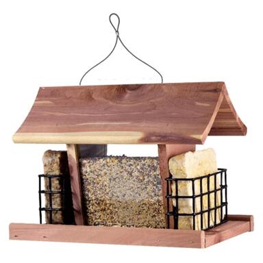Cedar Hopper & Suet Bird Feeder