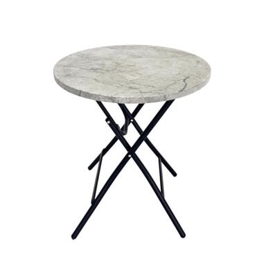 Sd Tbl Fldng Rnd Mtl 24"
