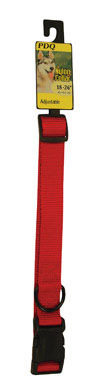 DOG COLLAR ADJ RED 1"