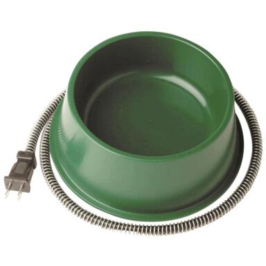 HEATED PET BOWL 1Q GRN