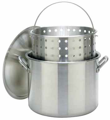 POT W/LID&BSKT ALUM 80QT