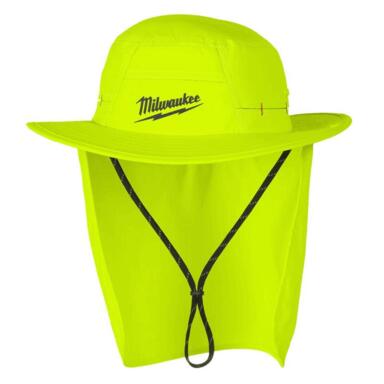 HAT W/NECK SHD YLW L/XL