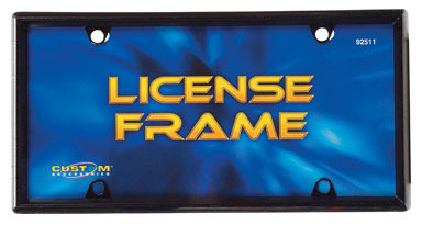 LICENSE PLATE FRAME BLK