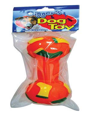 VINYL PET TOY DUMBELLS