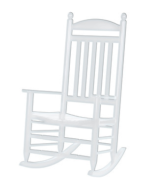 SLAT BACK ROCKER WHITE