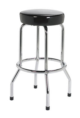 Black Chrome Barstool