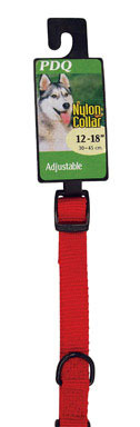 COLLAR DOG ADJ RED 5/8"