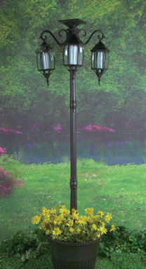 LAMP POST PLANTER SOLAR