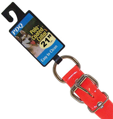 COLLAR DOG POLY 1X21ORNG