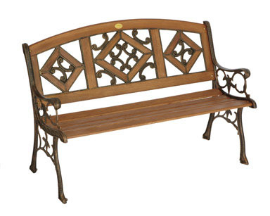 INLAY PARK BENCH-BRONZE