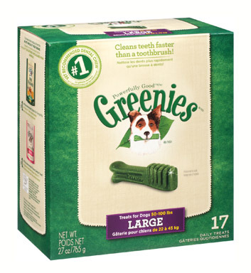 GREENIE DOG TREAT TUB LG