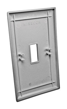 RV WALL PLATE WHT 1-GNG