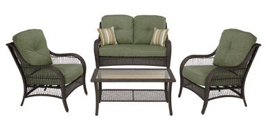 CLAREDALE 4PC WICKER SET