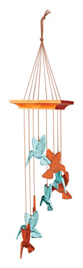 HUMMINGBIRD SPIRAL WIND CHIME