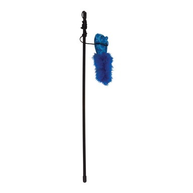 STRING FEATHER RATTLE CAT TOY