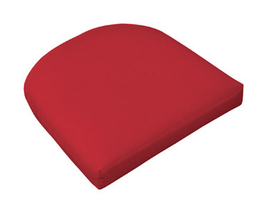 WICKER PAD- RED 18"