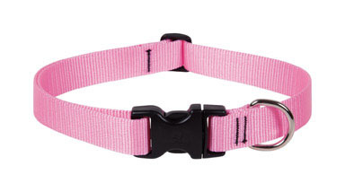 DOG COLLAR16-28IN ADJ PINK