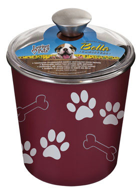 Dog Treat Canister Red