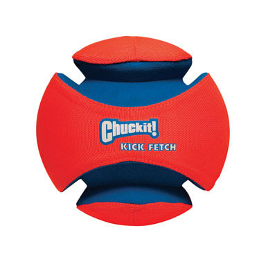 Chuckit! Multicolored Kick Fetch Rubber Ball Dog Toy Large  1 pk