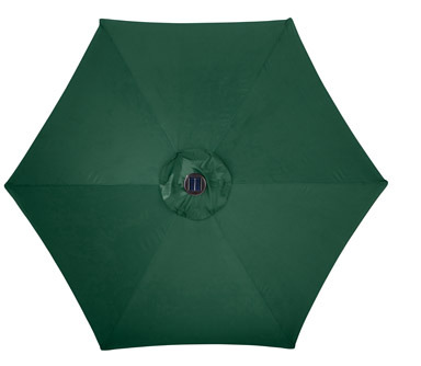 Solar Umbrella 9' Hntr Green