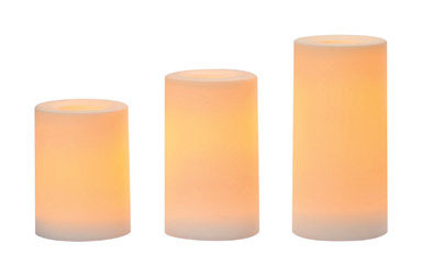 FLAMELESS CANDLE WHT 3PK