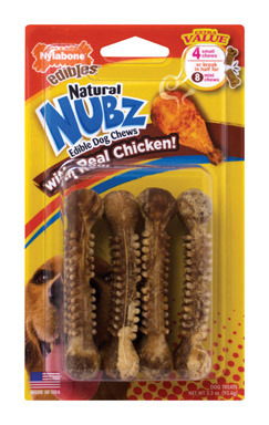 Nylabone Nubz Chicken Chews For Dogs 4 pk