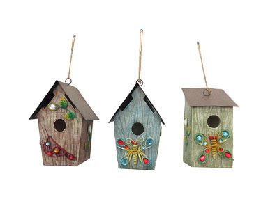 HANGING BIRDHOUSE ASST