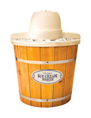 ICE CREAM MAKER WOOD 4QT