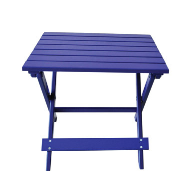 WOOD SIDE TABLE BLUE