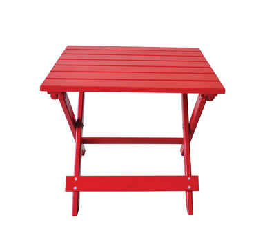 WOOD SIDE TABLE RED